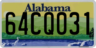 AL license plate 64CQ031