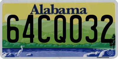 AL license plate 64CQ032