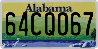 AL license plate 64CQ067