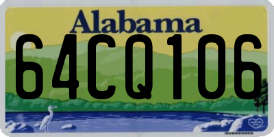 AL license plate 64CQ106