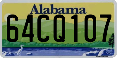 AL license plate 64CQ107