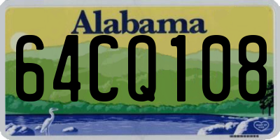 AL license plate 64CQ108