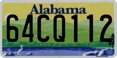 AL license plate 64CQ112