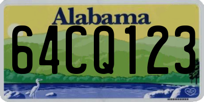 AL license plate 64CQ123