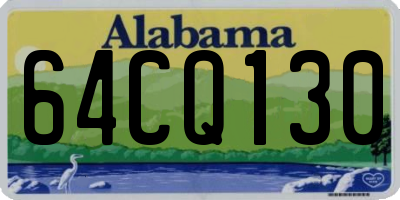 AL license plate 64CQ130