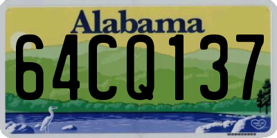 AL license plate 64CQ137