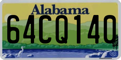 AL license plate 64CQ140