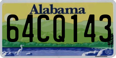 AL license plate 64CQ143