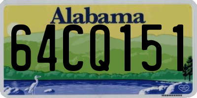 AL license plate 64CQ151
