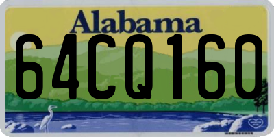 AL license plate 64CQ160