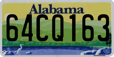 AL license plate 64CQ163