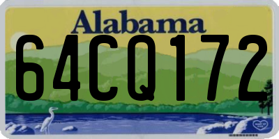 AL license plate 64CQ172