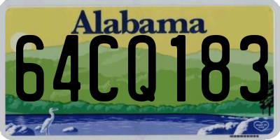AL license plate 64CQ183