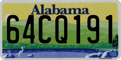 AL license plate 64CQ191