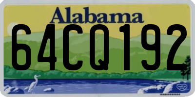 AL license plate 64CQ192