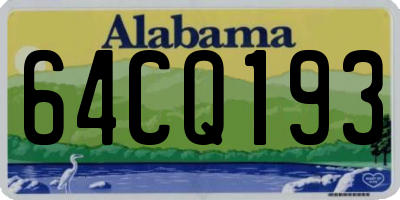 AL license plate 64CQ193