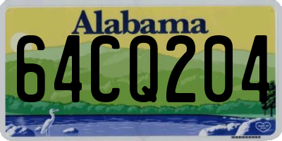 AL license plate 64CQ204