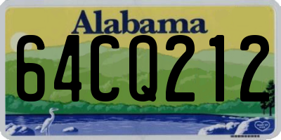 AL license plate 64CQ212