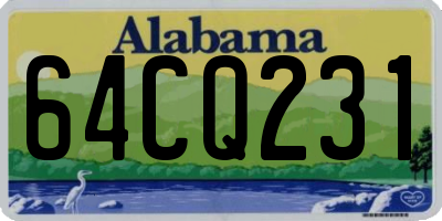 AL license plate 64CQ231