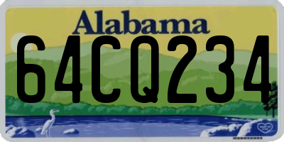 AL license plate 64CQ234