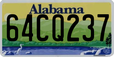 AL license plate 64CQ237