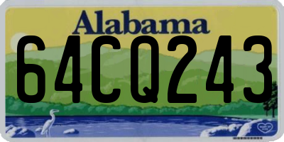 AL license plate 64CQ243
