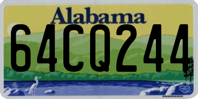 AL license plate 64CQ244