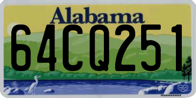 AL license plate 64CQ251