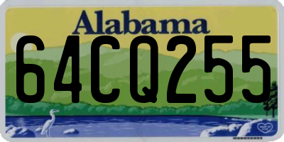 AL license plate 64CQ255