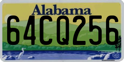 AL license plate 64CQ256