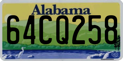 AL license plate 64CQ258