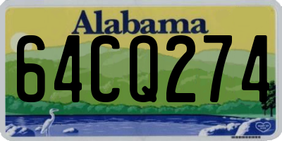 AL license plate 64CQ274