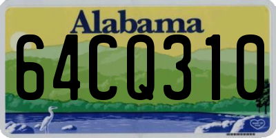 AL license plate 64CQ310