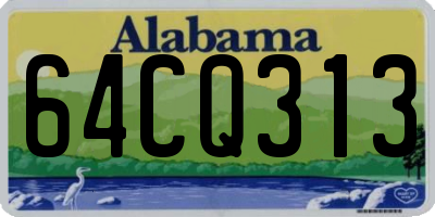 AL license plate 64CQ313