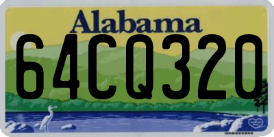 AL license plate 64CQ320