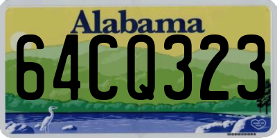AL license plate 64CQ323