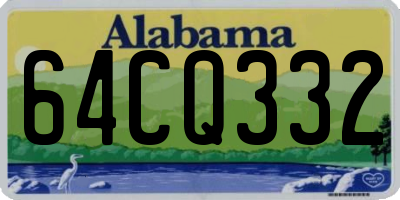 AL license plate 64CQ332