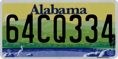 AL license plate 64CQ334