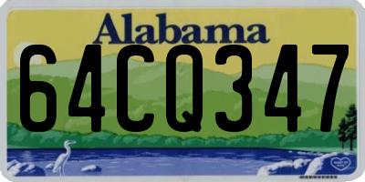 AL license plate 64CQ347