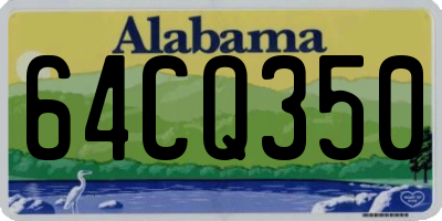AL license plate 64CQ350