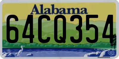 AL license plate 64CQ354