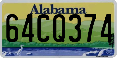 AL license plate 64CQ374