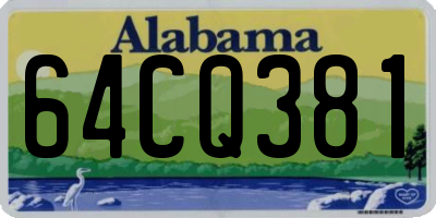 AL license plate 64CQ381
