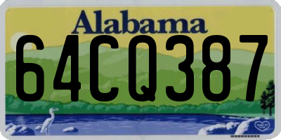 AL license plate 64CQ387