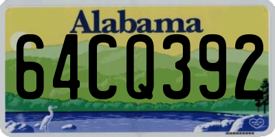 AL license plate 64CQ392