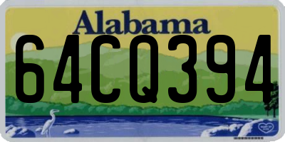 AL license plate 64CQ394
