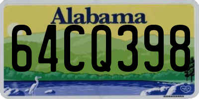 AL license plate 64CQ398