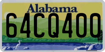 AL license plate 64CQ400