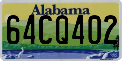 AL license plate 64CQ402