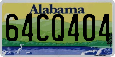 AL license plate 64CQ404